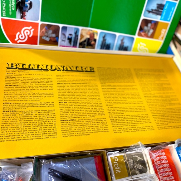 PARKER BROTHERS VINTAGE 1973 BILLIONAIRE BOARD GAME OF GLOBAL ENTERPRISE #43 - Picture 5 of 13
